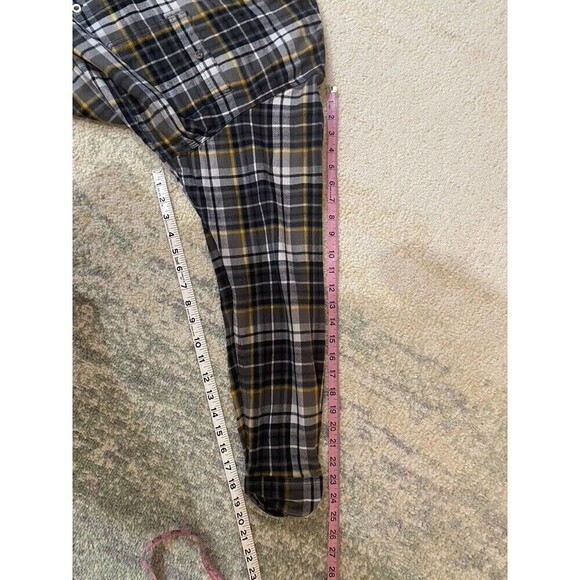 Carhartt Shirt Mens Size XL Yellow Plaid Button Up Long Sleeve Relaxed Fit - Picture 5 of 7